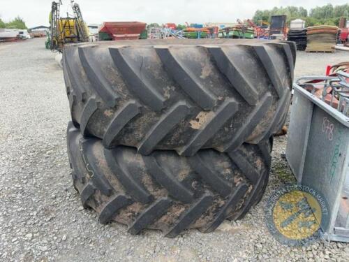 2x 710/70 R42 Michelin Tyres