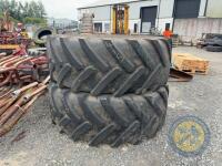 2x 710/70 R42 Michelin Tyres - 3