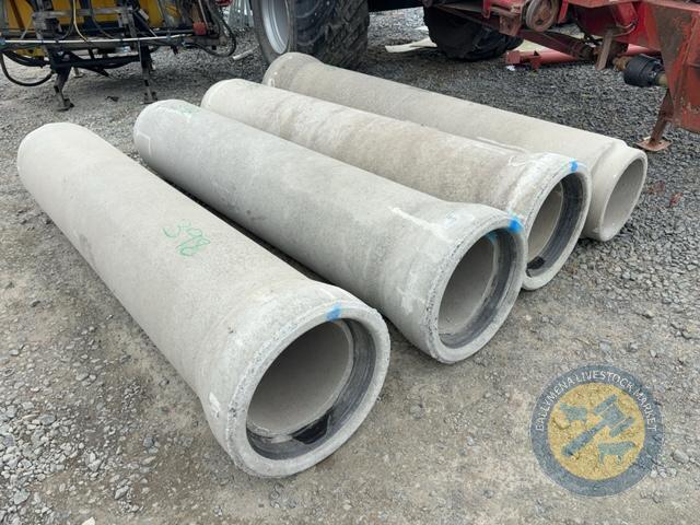 4x 15" Concrete Pipes, approx 8ft long