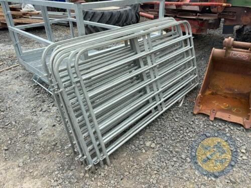 7x galvanised hurdles hurdles duty for calves or sheep 6ft 2