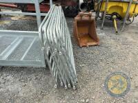 7x galvanised hurdles hurdles duty for calves or sheep 6ft 2 - 2