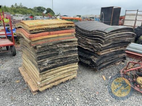 3x pallets of cow mats, foam mats & rolls of mattresses