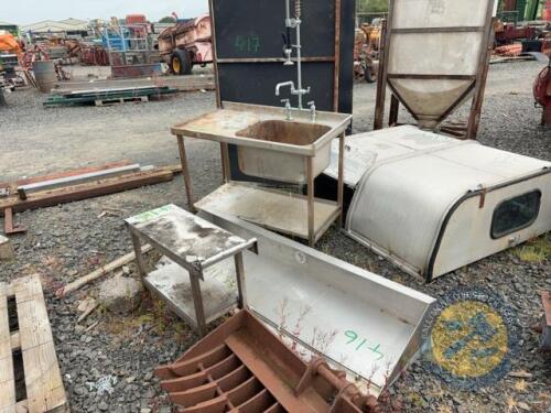 Stainless Steel Sink Table Trolley & Urinal