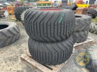 2x flotation wheels adapted to fit NH TX combine