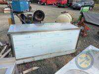 Stainless steel sink, table & fridge - 3