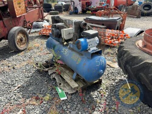 Twin headed 250 litre compressor