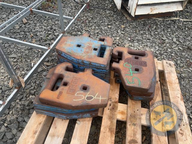 10x Ford stamped tractor weights