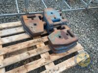 10x Ford stamped tractor weights - 2
