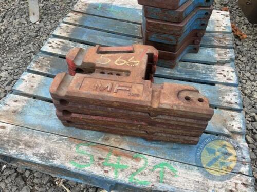 4 MF stamped tractor weights
