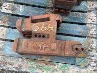 4 MF stamped tractor weights - 2