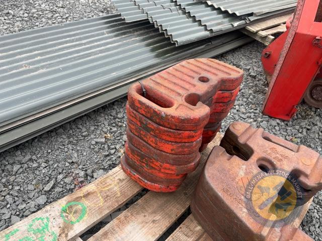 9 red tractor weights