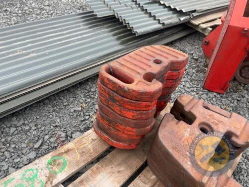 9 red tractor weights