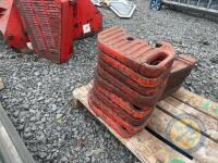 9 red tractor weights - 2