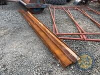 2x steel beams approx 12ft - 2