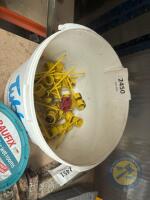 White bucket of springs