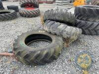 selection of various sizes of tyres 5x implement tyres - 2