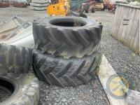 selection of various sizes of tyres 5x implement tyres - 3