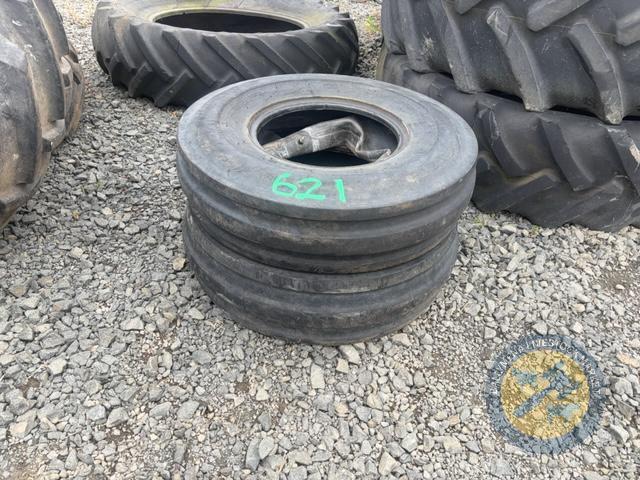 2x 16" front tractor tyres