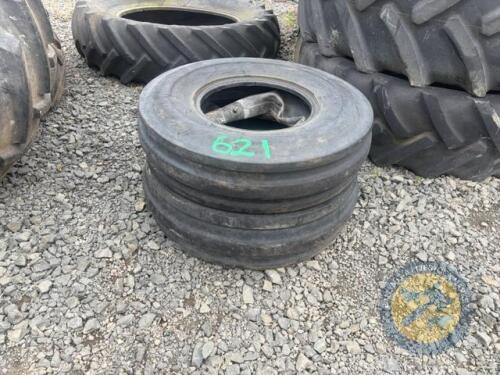 2x 16" front tractor tyres