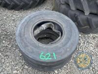 2x 16" front tractor tyres - 2