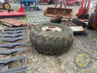 2x 20inch Russian slurry tanker wheels 8 stud - 3