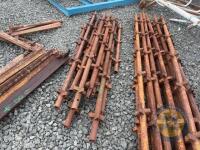 17x assorted lengths of uprights