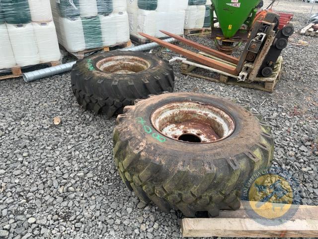 2x rims & tyres 16/R70/20