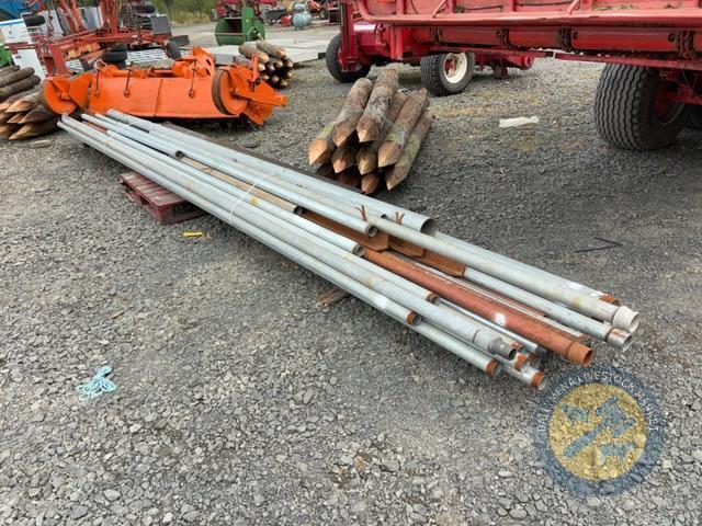 Quantity of 2.5"x5" piping approx 20ft long & 3x 3x3 angle iron 20ft long & 2x 14ft box section