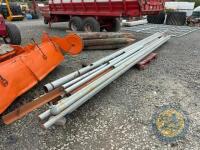 Quantity of 2.5"x5" piping approx 20ft long & 3x 3x3 angle iron 20ft long & 2x 14ft box section - 3