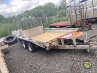 2007 Ifor Williams plant trailer 10x6 tandem axle lights & brakes perfect - 2