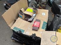 Pallet of boxes of sand paperSand belts 100x610m grip 40 & grip 80