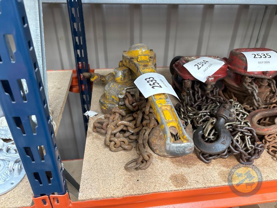 1 tonne hand operated chain block hoist