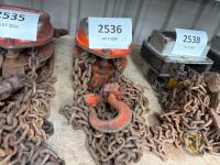1 tonne hand operated chain block hoist