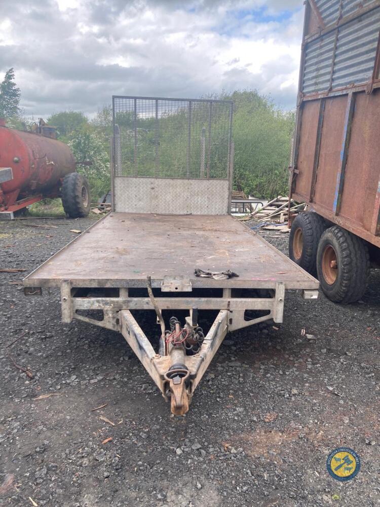 Ifor Williams 14ft tandem axle flat trailer with ramp back door