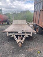 Ifor Williams 14ft tandem axle flat trailer with ramp back door