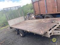 Ifor Williams 14ft tandem axle flat trailer with ramp back door - 2