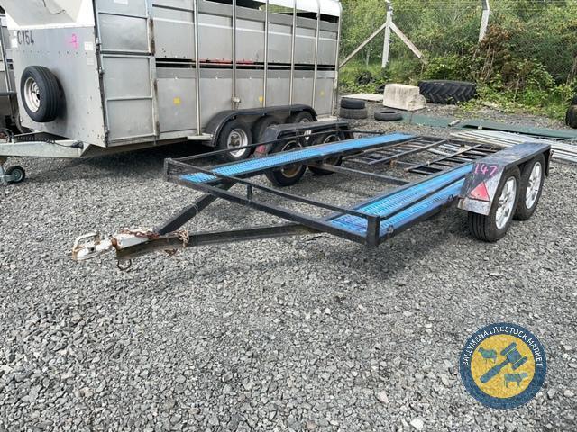 Car transported tandem axle with ramps , 4 good tyres