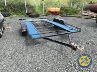 Car transported tandem axle with ramps , 4 good tyres - 2