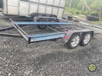 Car transported tandem axle with ramps , 4 good tyres - 5