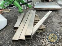 4 lengths fo stainless box section 7ft 150x100x 1 1.3 long 150x 100 stainless box section - 3