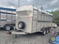 14ft Stock trailer with dividing gate, lights all working. Double decks - 7