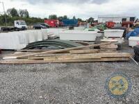 Nissan hut green tin sheets , timbers, hoops and gable with bolts & brackets - 2