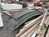 Nissan hut green tin sheets , timbers, hoops and gable with bolts & brackets - 4