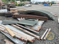 Nissan hut green tin sheets , timbers, hoops and gable with bolts & brackets - 8