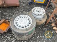 Set of Saab alloy wheel 7 tyres - 2