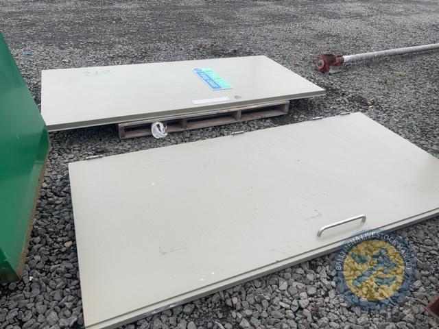 2 Matching heavy duty fire doors 47inches x 96 inches