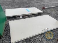 2 Matching heavy duty fire doors 47inches x 96 inches