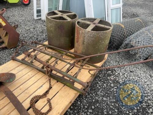 Horse saddle harrow & drawbar