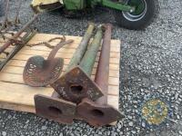 3x cast iron gate posts
