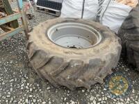 480/65/R28 tyres & rims 8 stud - 3